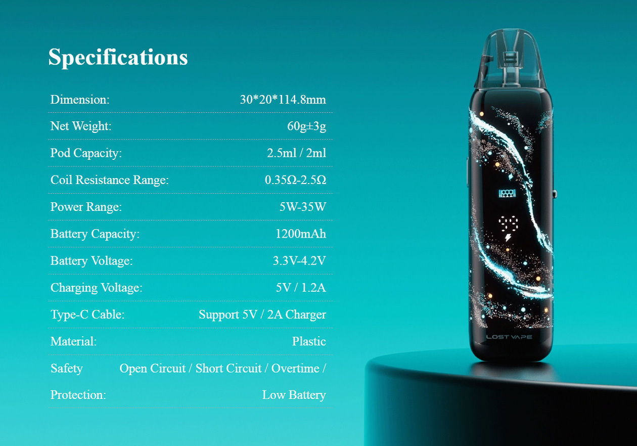 Lost Vape Galaxy T360 Pod Vape Kit picture 12